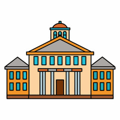 Clipart depicting a building art vector illustration