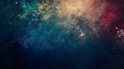 Obraz premium Beautiful grunge background. Panoramic abstract decorative dark background. Wide angle rough stylized mystic texture wallpaper with copy space for design , ai