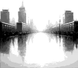 Abstract depiction of modern architecture