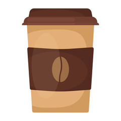 Vector image of coffee. Concept of snack and fast food. Element for your website design, banner, etc.