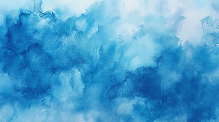 Obraz premium Blue light watercolor background, texture paper , ai