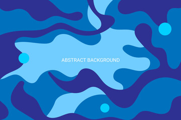 Modern Blue Liquid Frame Background. Cosmetic Wallpaper. Beauty Banner. Vector Illustration. Backdrop