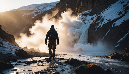 Hot Springs Roams in Foggy Winter: The Pioneer's Odyssey Engulfed in Landslide