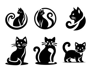 Cat icon silhouette