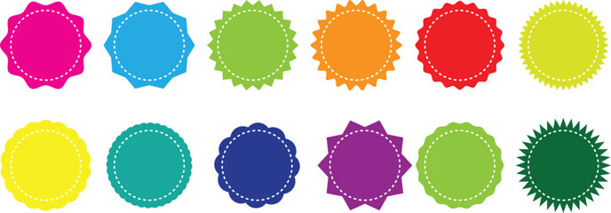  sale tag. Price empty label. Round red discount sign. New best deal sale star badge vector set.vector eps10