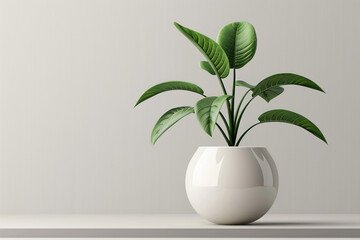Modern indoor plant isolate on transparency background