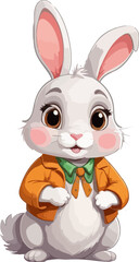 Obraz premium a cute cartoon rabbit vector illustration