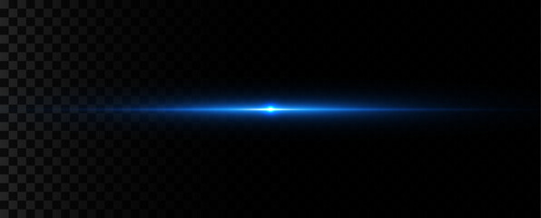 Neon blue horizontal speed lines. Glowing stripes. Laser beams. light lines of movement and speed in neon color.Beautiful flash of light and sparks.	