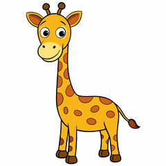 Obraz premium Funny giraffe art vector illustration