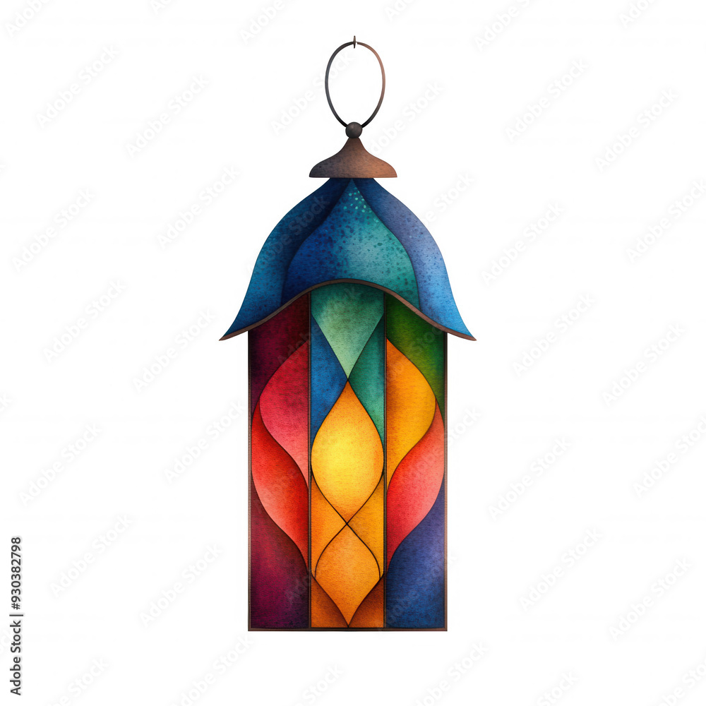 Wall mural Colorful Ramadan Lantern Illustration