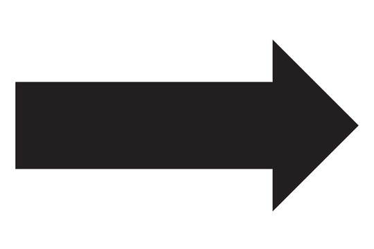 arrow icon, black right arrow, black direction pointer, straight pointed arrow icon, black arrow transparent background, black arrow no background.