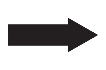 Fototapeta premium arrow icon, black right arrow, black direction pointer, straight pointed arrow icon, black arrow transparent background, black arrow no background.