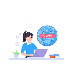 Illustration vector graphic of www concept