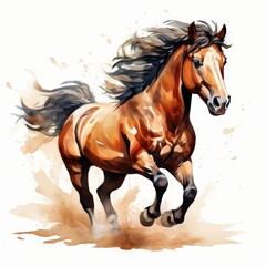 Obraz premium the AI Image Generator, horse isolated on white background