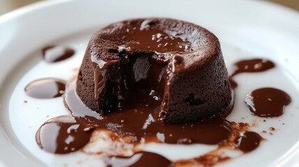 Chocolate Lava Cake with Melted Chocolate Sauce