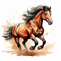 Fototapeta premium the AI Image Generator, horse isolated on white background