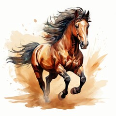 Fototapeta premium the AI Image Generator, horse isolated on white background