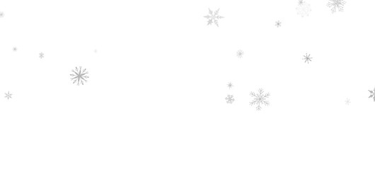 Snowflake Storm: Astonishing 3D Illustration of Descending Festive Snowflakes