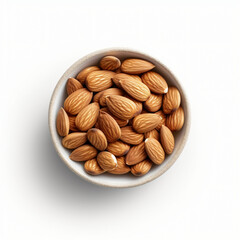 The almonds in the bowl