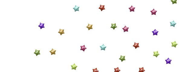 Celestial Cascades: 3D Illustration Conjures a Rainfall of Colorful Stars