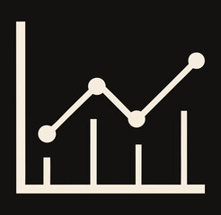 Line Chart icon vector