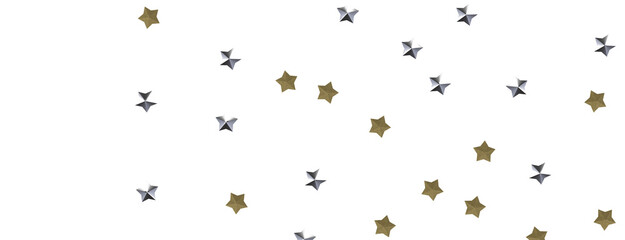 XMAS Stars - A gray whirlwind of golden snowflakes and stars. New