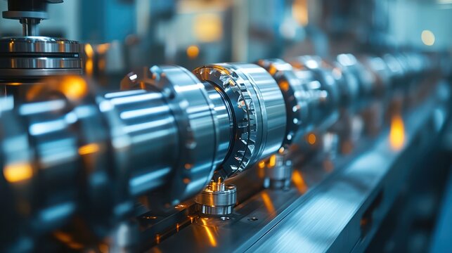 Close-up of CNC machine spindles, emphasizing the speed and precision of modern machining technology.