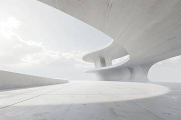 3D minimalist abstract background