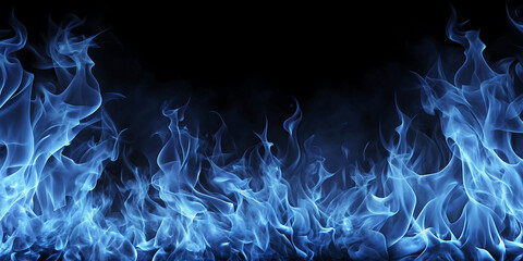blue fire flames background