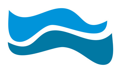 simple water wave logo