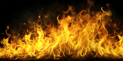 Fototapeta premium yellow fire flames background