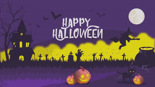 Animated Halloween Day Background Event. Suitable to use on Halloween Day Event