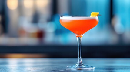 Vibrant cocktail garnished with an orange slice, perfect for parties and celebrations, showcasing refreshing flavors in a stylish glass.