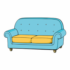 Sofa isolated on white, sofa vector illustration, furniture vector art, sofa silhouette, Animal icon, sofas line art, eps