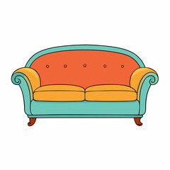 Sofa isolated on white, sofa vector illustration, furniture vector art, sofa silhouette, Animal icon, sofas line art, eps