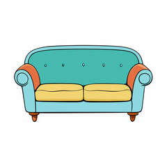 Sofa isolated on white, sofa vector illustration, furniture vector art, sofa silhouette, Animal icon, sofas line art, eps