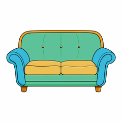 Sofa isolated on white, sofa vector illustration, furniture vector art, sofa silhouette, Animal icon, sofas line art, eps