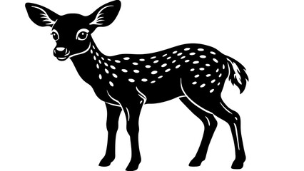 Baby deer vector art illustration