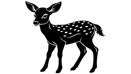Baby deer vector art illustration