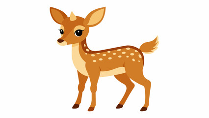 Baby deer vector art illustration