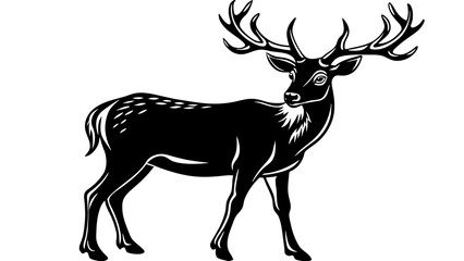 Baby deer vector art illustration