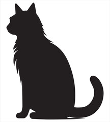 silhouette cat vector,Cat Silhouette Vector