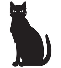 silhouette cat vector,Cat Silhouette Vector