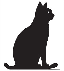 silhouette cat vector,Cat Silhouette Vector