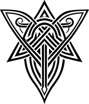 recommend clip art: tribal tattoo abstract line art illustration black and white
