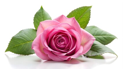 Pink Rose on a white background