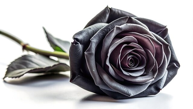 Blck Rose on a white background
