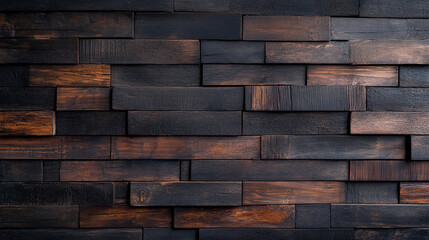 Dark wood wall background.