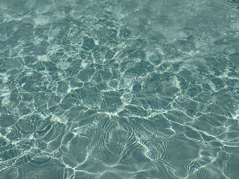 Blue water rippled clear surface aqua background