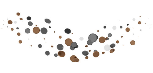 confetti png. Gold confetti falls from the sky. Glittering confetti on a transparent background. Holiday,